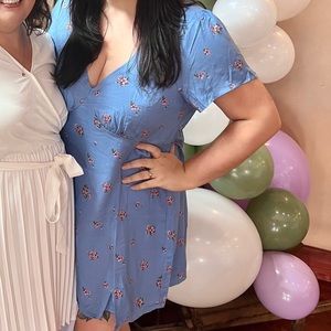 AE Floral Short Sleeve Mini Dress